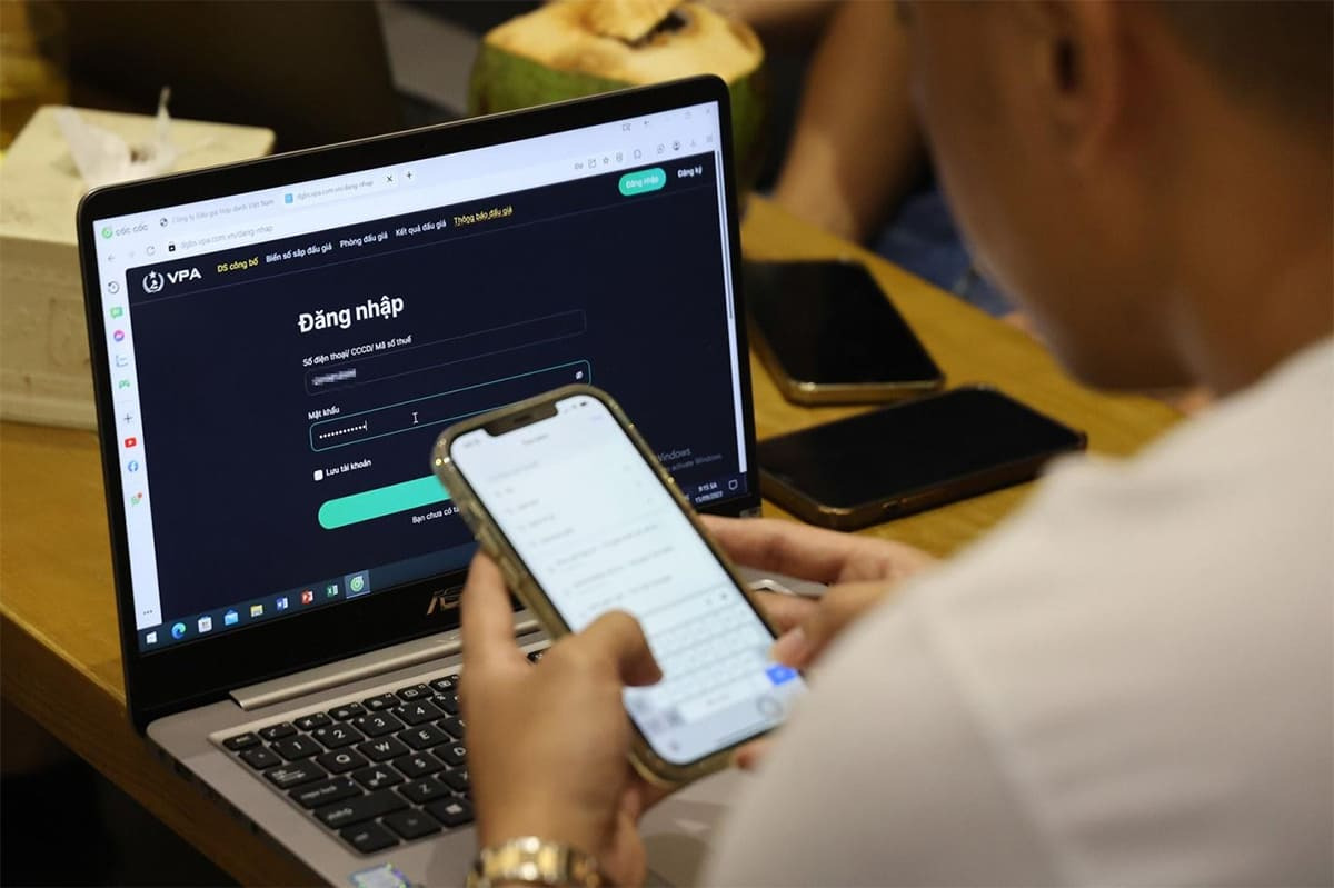 Các bước đấu giá biển số xe ô tô, xe máy trực tuyến