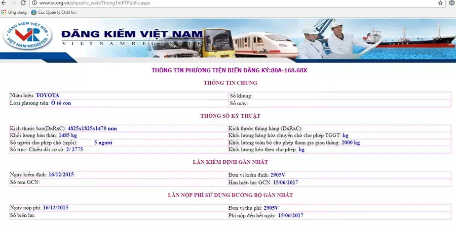 ket qua tra cuu bien so xe o to Kết quả tra cứu biển số xe ô tô