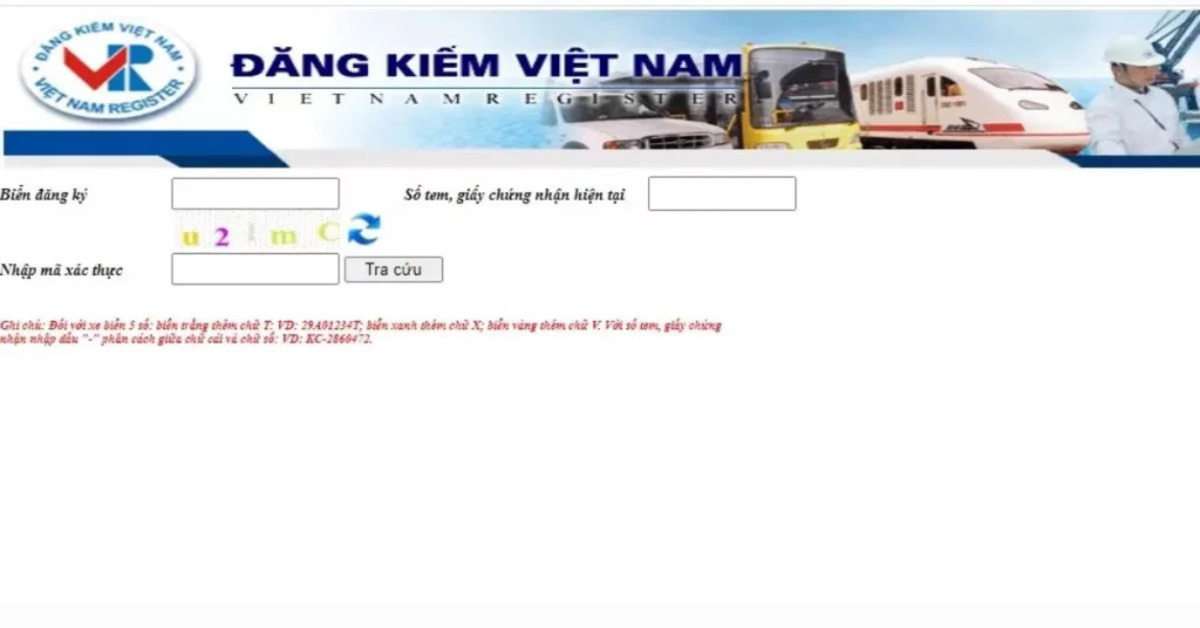 6 Cách Tra Cứu Phạt Nguội, Tra Cứu Phạt Nguội Online 2025 1 Tra cứu phạt nguội tại website Cục Đăng kiểm Việt Nam