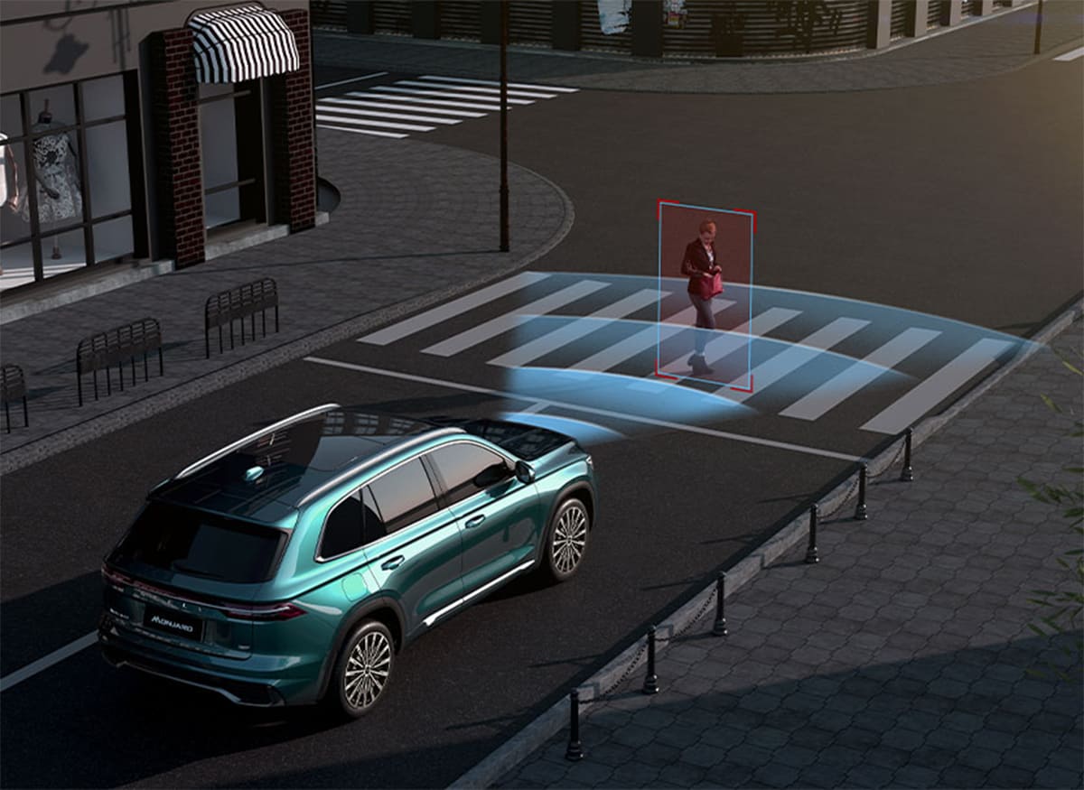 Nguyên lý hoạt động của AEB trên xe Geely