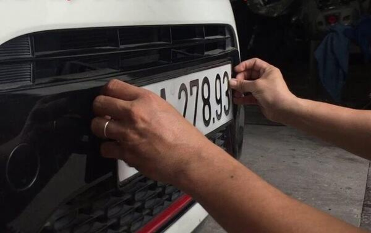 Vị trí lắp đặt biển số xe ô tô
